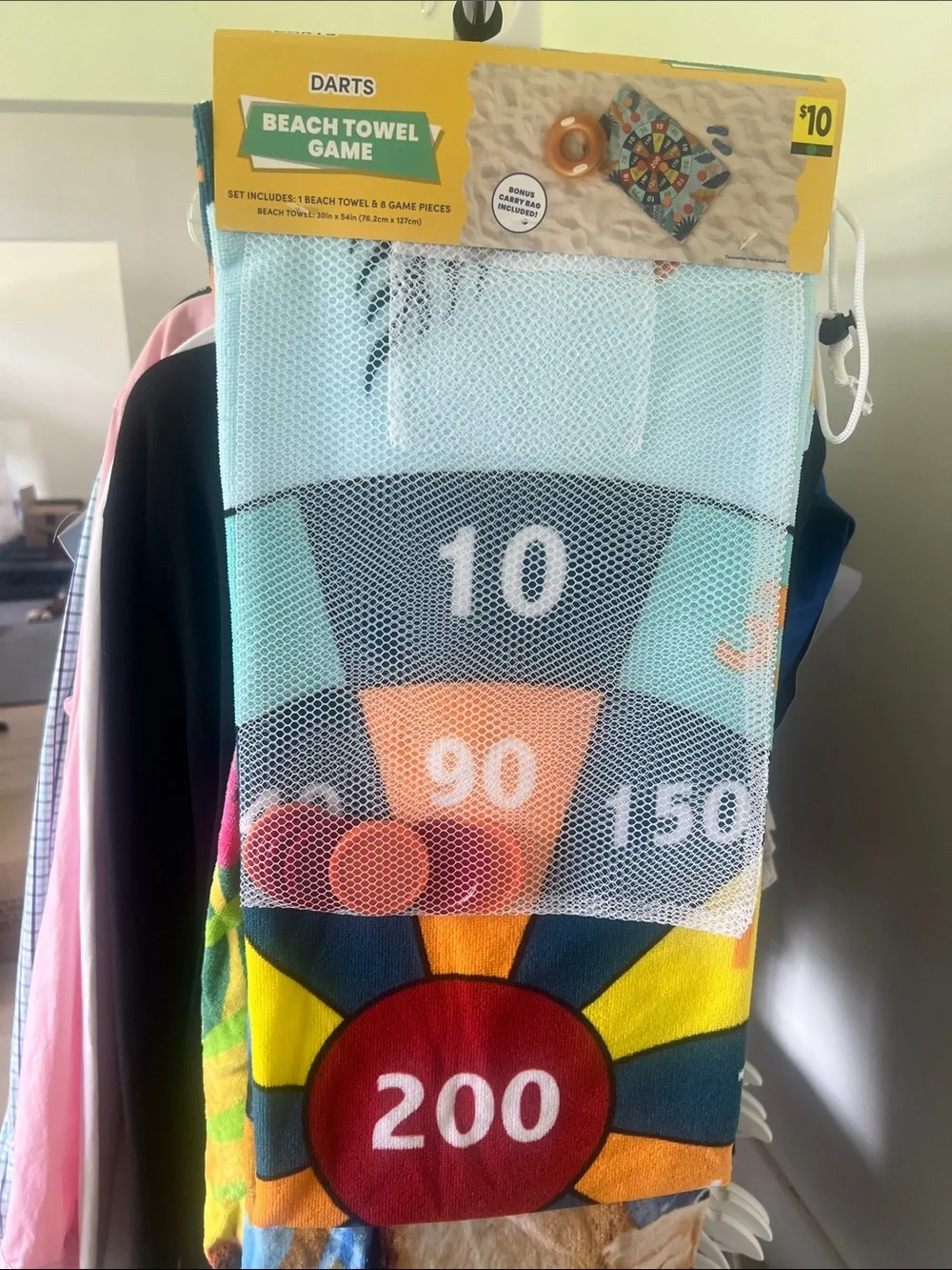 Brand New (4) Beach Towel Bundle - Peter  Rabbit, Tropical, Darts Game